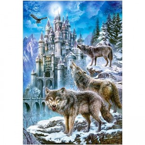 Castorland: Wolves and Castle (1500) wolvenpuzzel