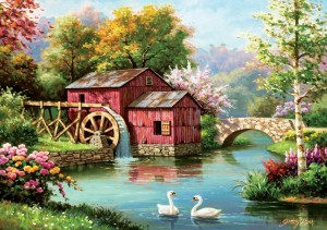 Art Puzzle: The Old Red Mill - Sung Kim (1000) legpuzzel