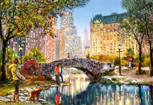 Castorland: Evening Walk through Central Park (1000) legpuzzel