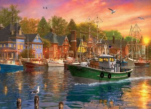 Eurographics: Harbor Sunset - Dominic Davison (1000) puzzel
