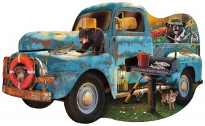 SunsOut: The Blue Truck (1000) shaped puzzel