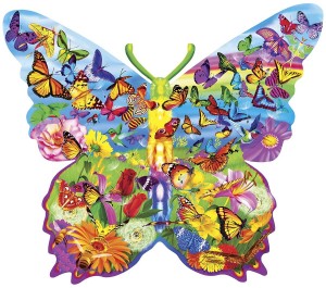 Master Pieces: Contours - Butterfly Surprise (1000) shaped puzzel