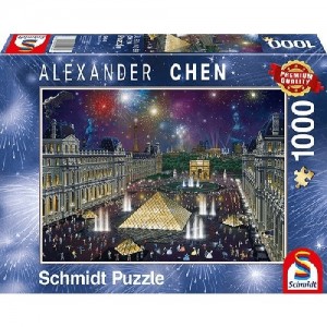 Schmidt: Alexander Chen - Vuurwerk bij het Louvre (1000) puzzel