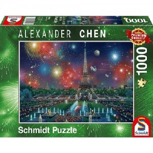 Schmidt: Alexander Chen - Vuurwerk bij de Eiffeltoren (1000) puzzel