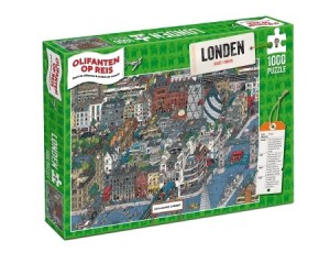 Tucker's Fun Factory: Olifanten op Reis - Londen (1000) cartoonpuzzel