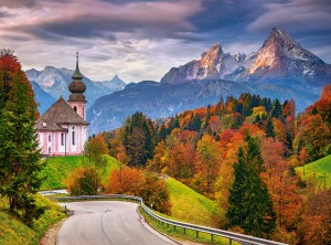 Castorland: Autumn in Bavarian Alps, Germany (2000) legpuzzel