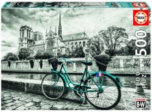 Educa: Bike near Notre Dome (500) legpuzzel