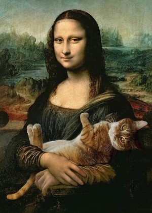 Trefl: Mona Lisa and purring kitty (500) kattenpuzzel