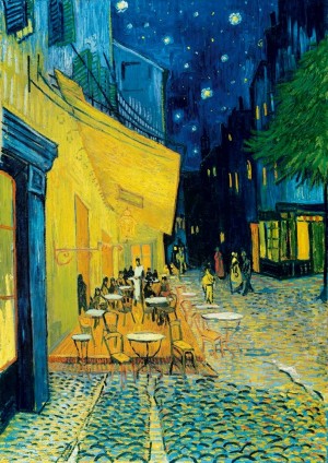 Art By Bluebird: Café Terrace at Night (1000) kunstpuzzel