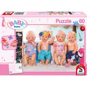 Schmidt: Baby Born - In de zomer (60) kinderpuzzel met cadeau 