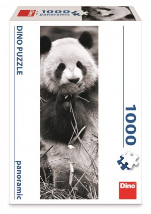 Dino: Panda in Grass (1000) panoramapuzzel