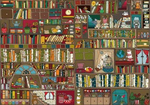 Deico: Pattern Puzzle - Bookshelf (1000) legpuzzel