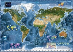 Heye: Map Art - Satellite Map (2000) legpuzzel