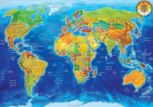 KS Games: World Political Map - Adrian Chesterman (1500) puzzel