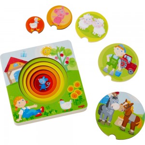 Haba: Houten kinderpuzzel Boerderijwereld (5) kinderpuzzel