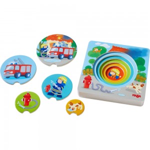 Haba: Houten Kinderpuzzel Brandweeractie (5) kinderpuzzel