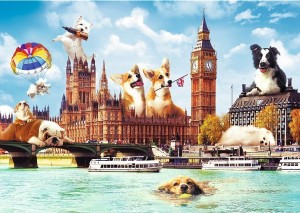 Trefl: Funny Cities - Dogs in London (1000) hondenpuzzel
