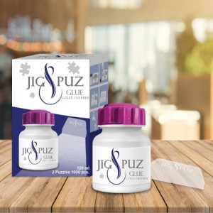 Jig & Puz: Puzzellijm 120ml met spatula voor 2 puzzels van 1000 stukjes