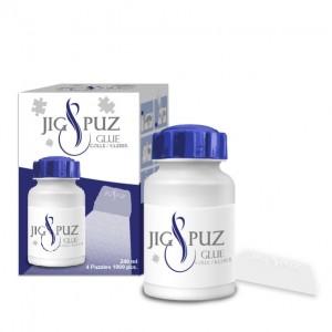 Jig & Puz: Puzzellijm 240ml met spatula voor 4 puzzels van 1000 stukjes