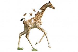 Madd Capp: I Am Giraffe (100) shaped puzzel