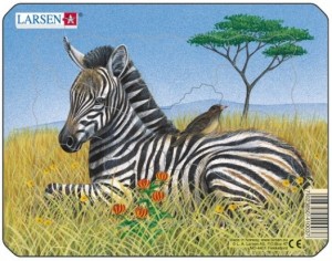 Larsen: Zebra (8) kinderpuzzel